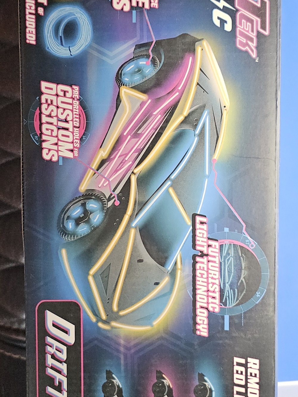 Neon Accent Drift RC Car - Pink, Blue & Yellow LED